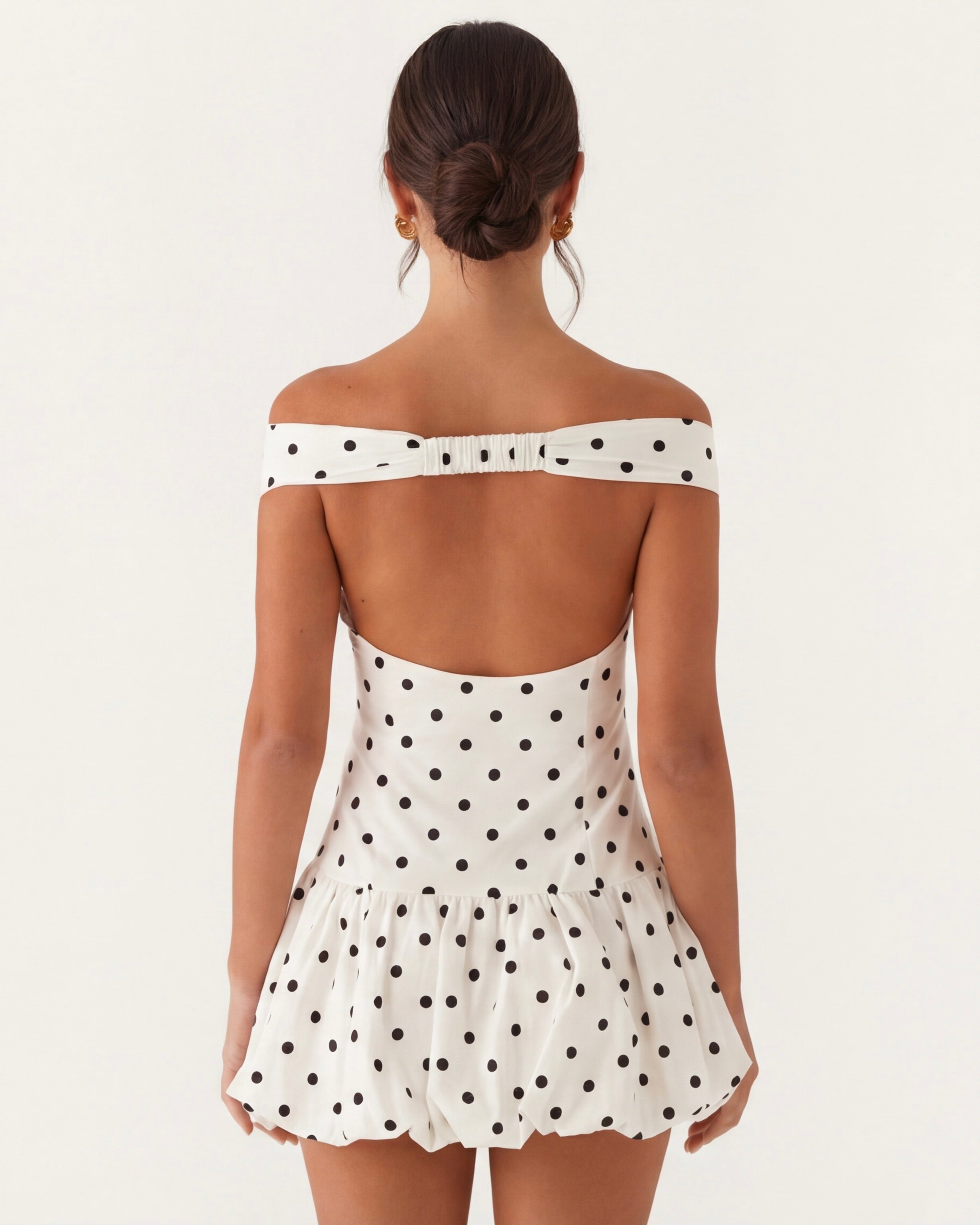 Sweetheart Polka Mini Dress