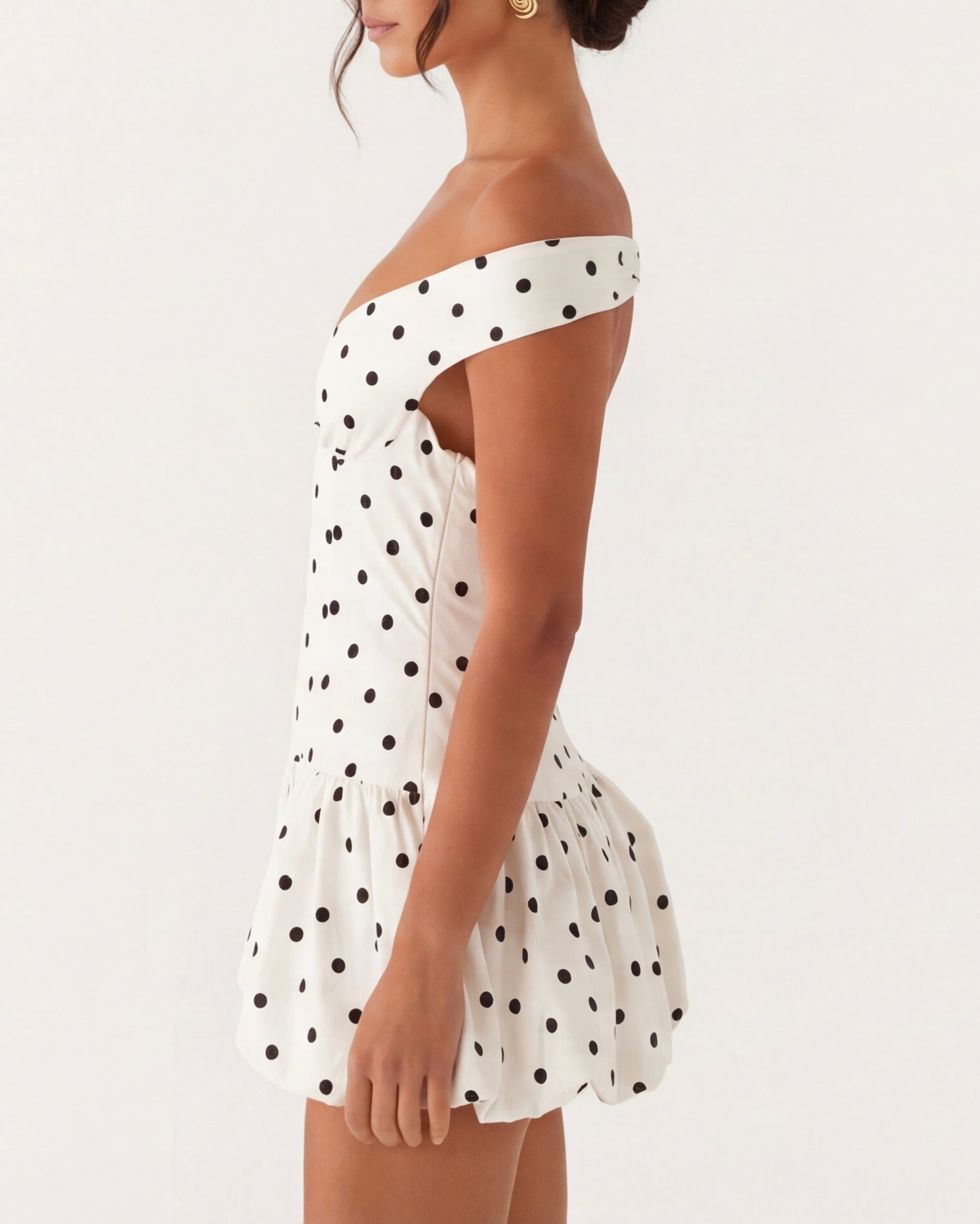 Sweetheart Polka Mini Dress