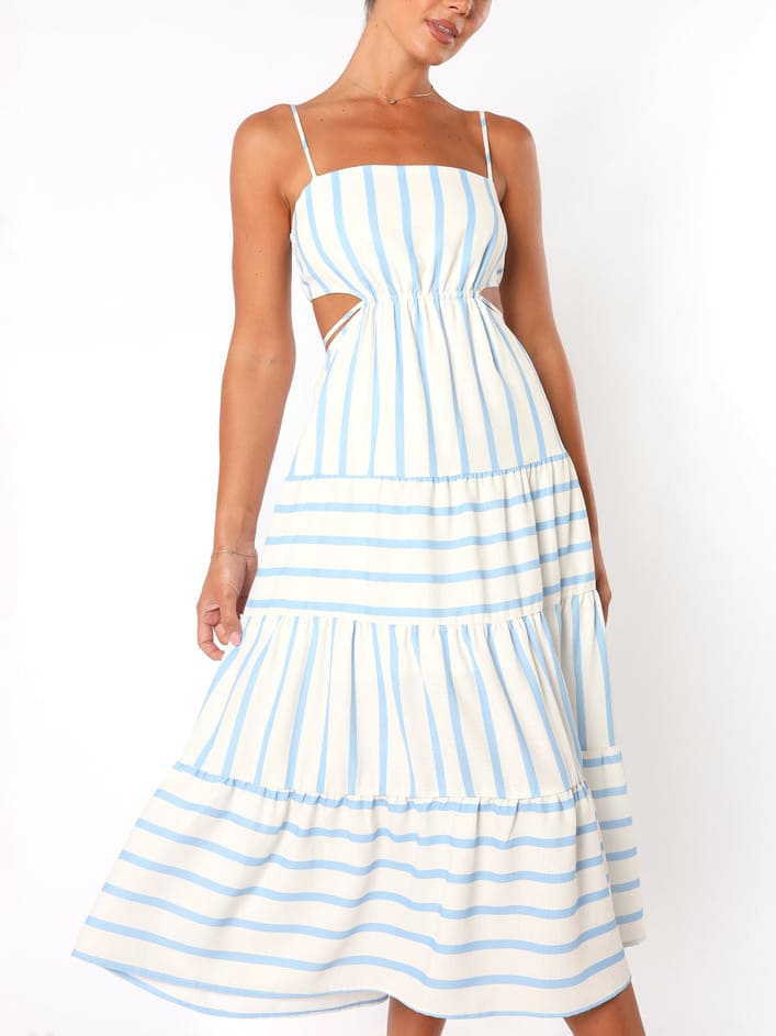 Evelin Stripe Midi Dress