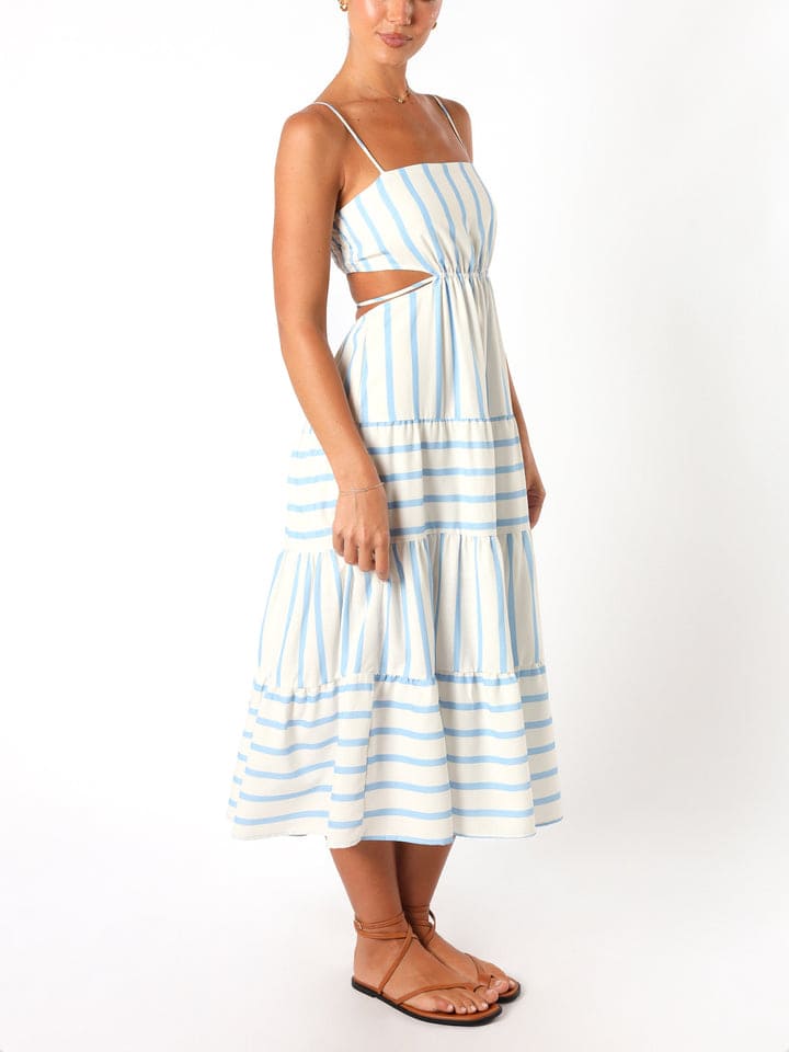 Evelin Stripe Midi Dress