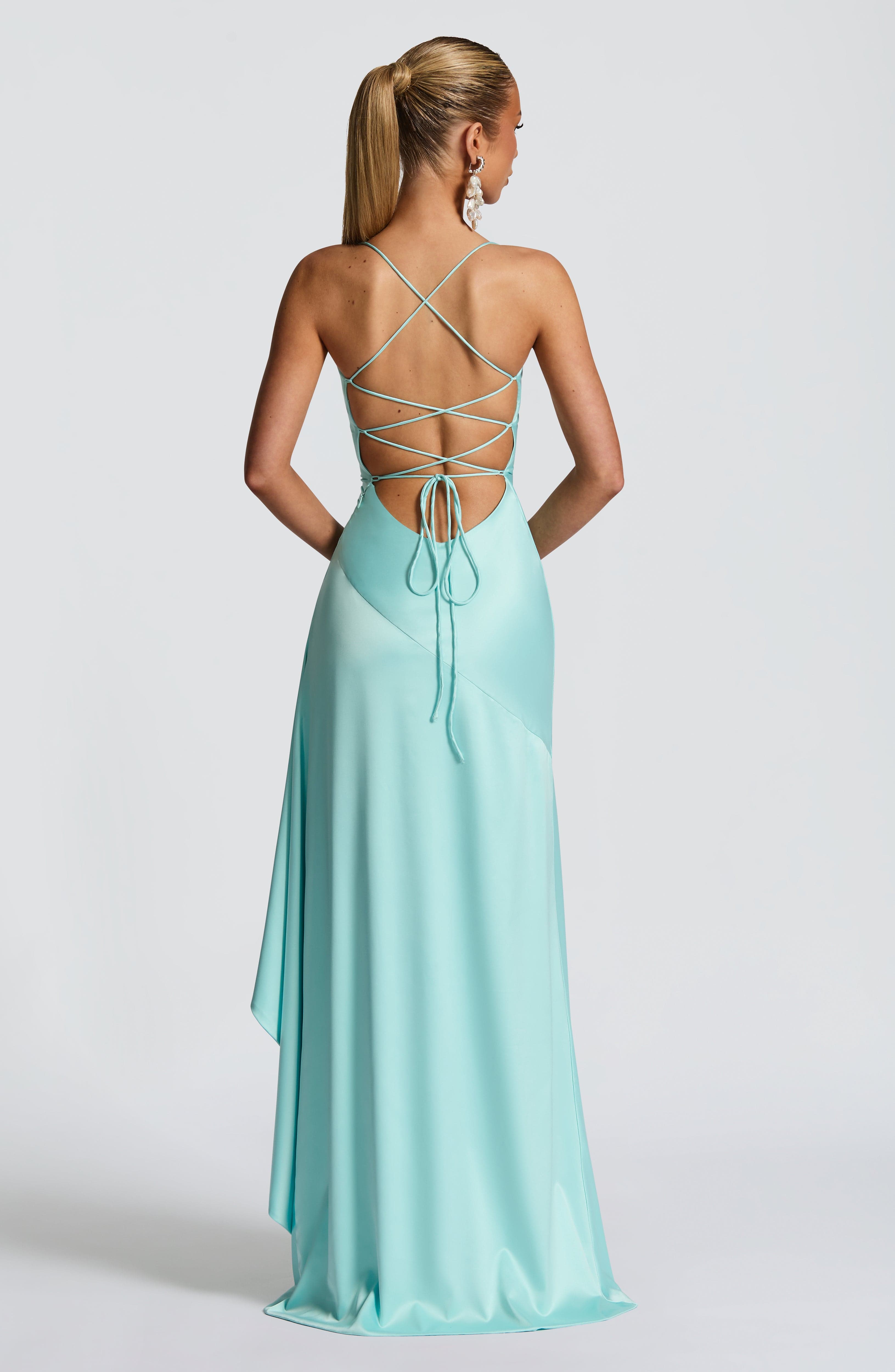 Samira Long Dress - Aqua