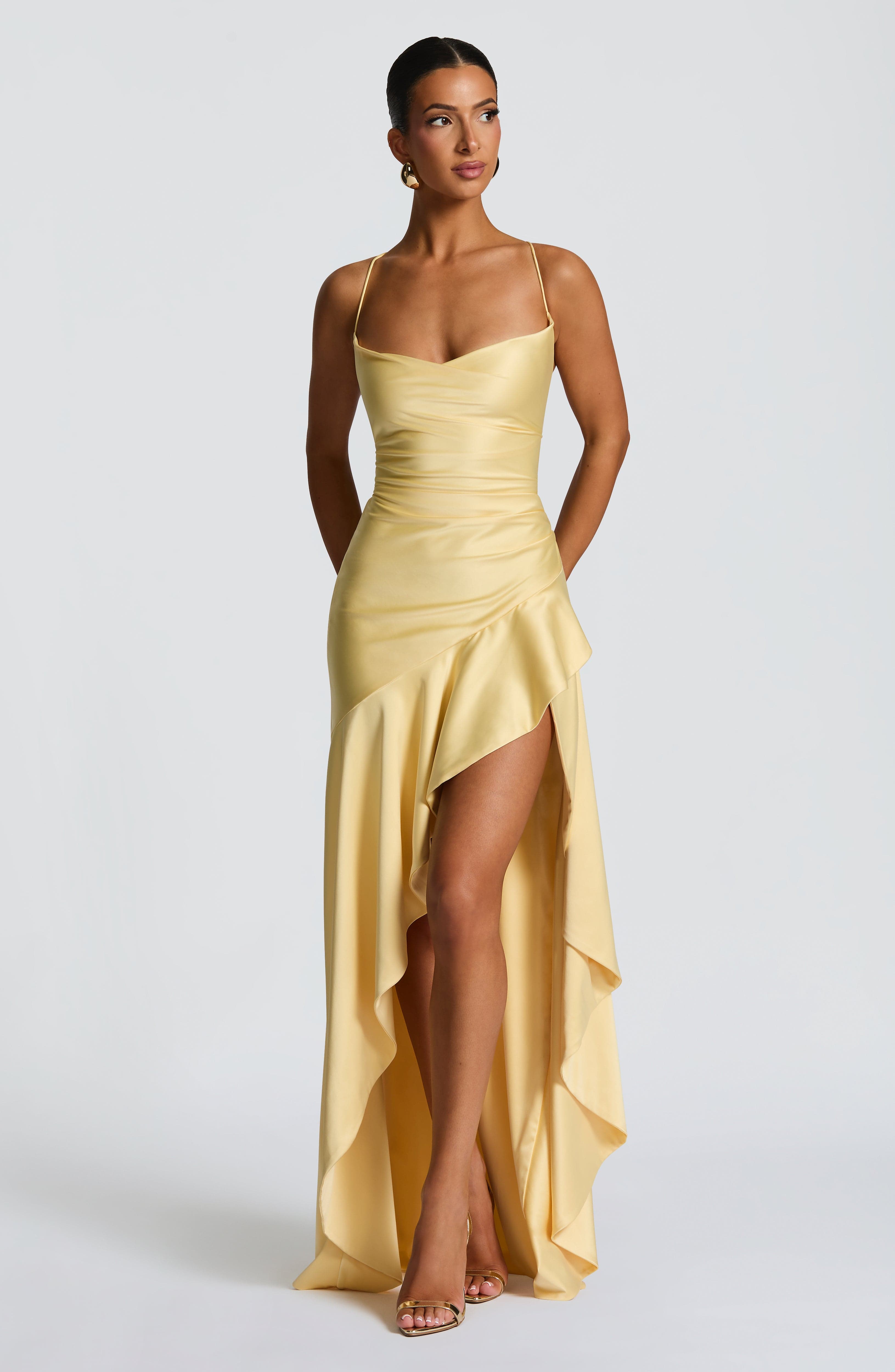 Samira Long Dress - Lemon