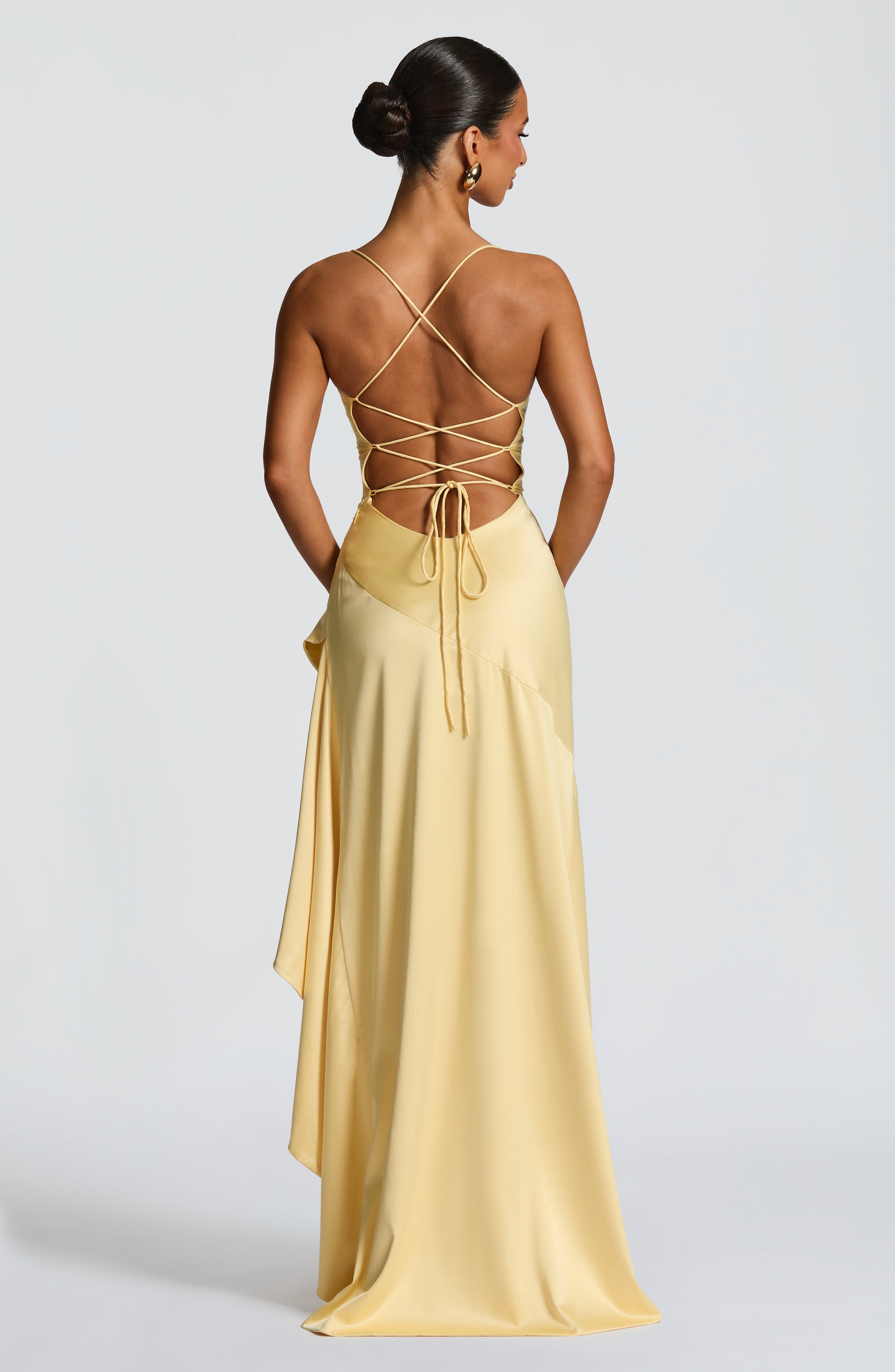 Samira Long Dress - Lemon