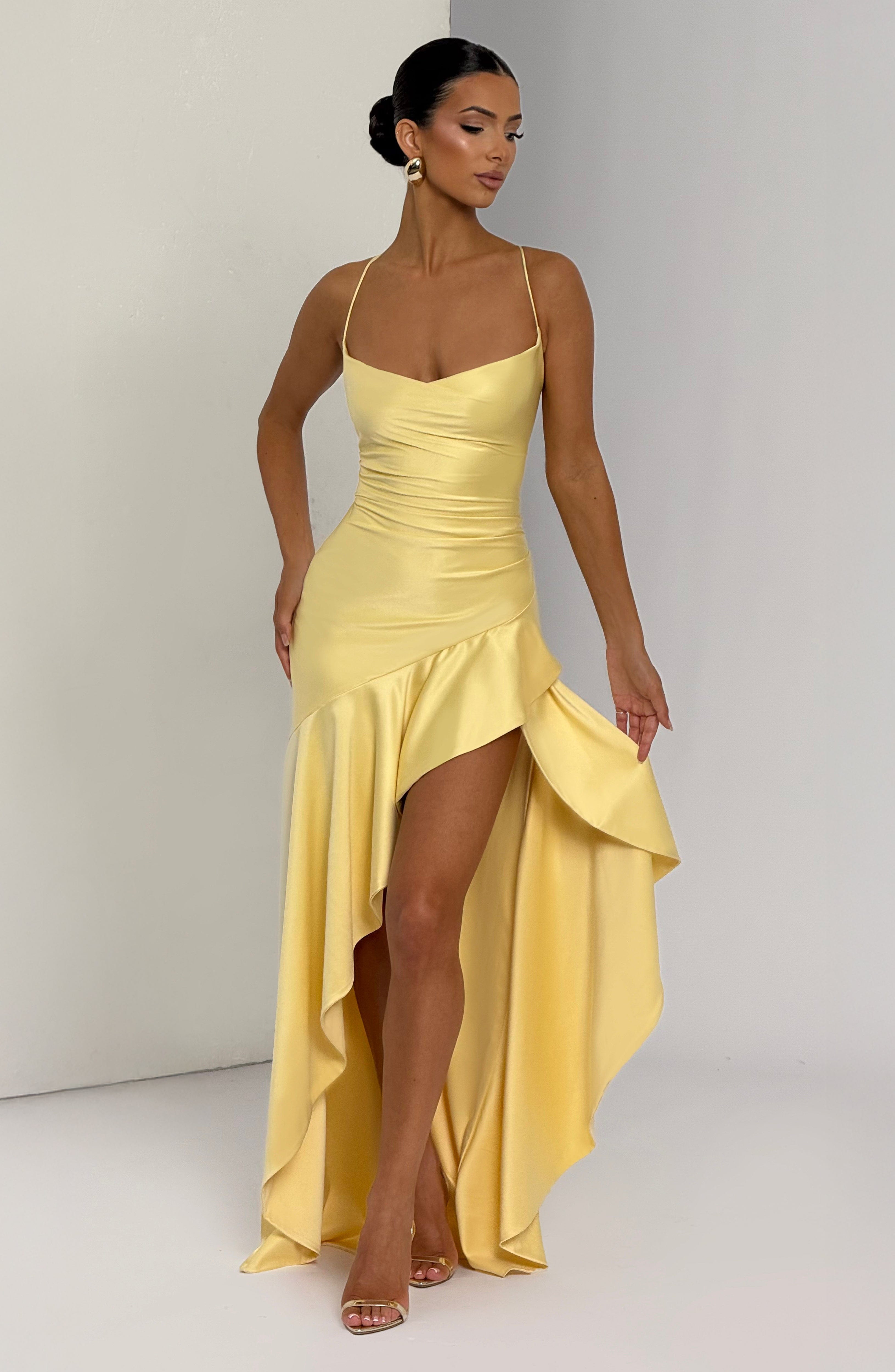 Samira Long Dress - Lemon