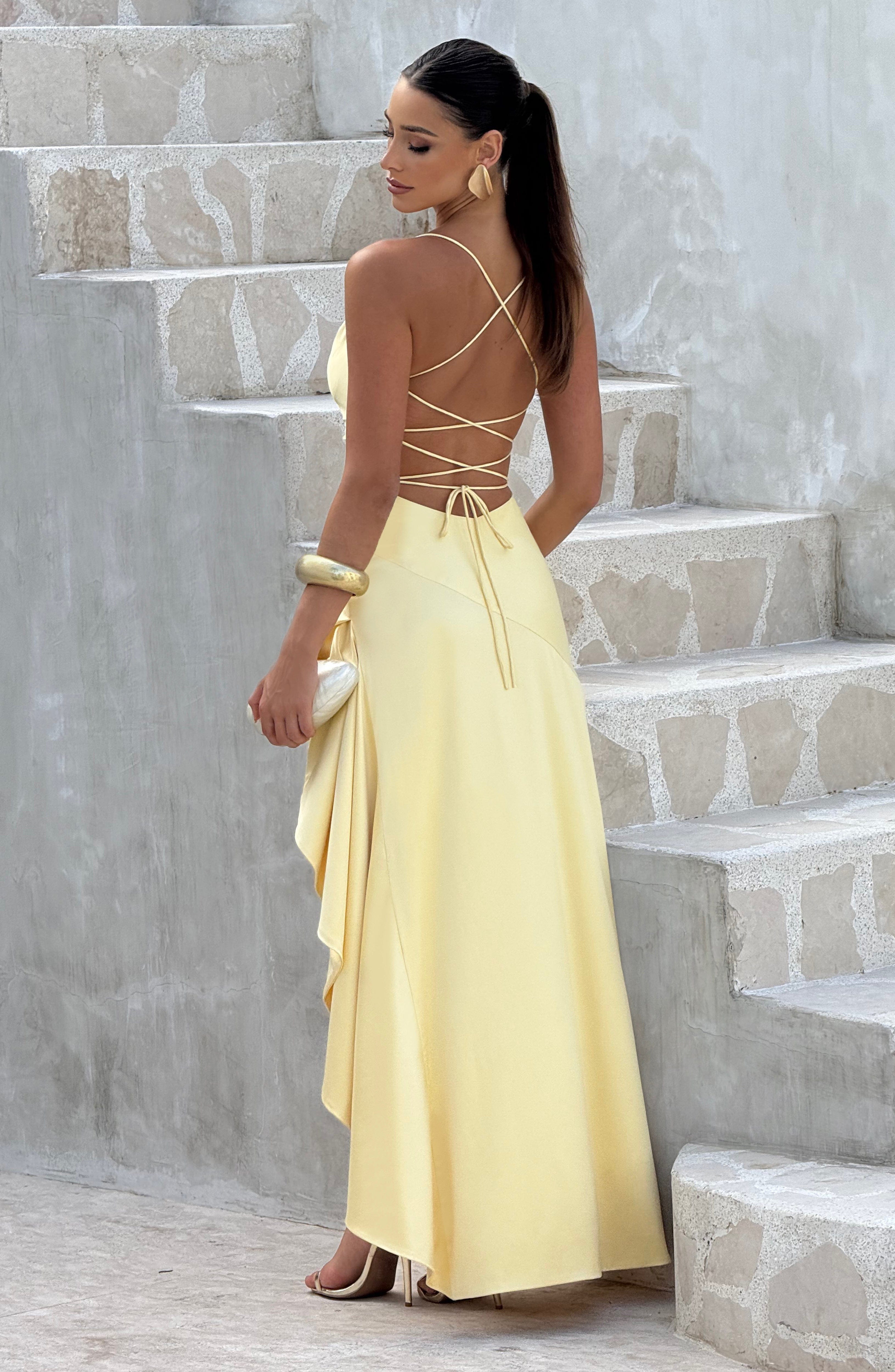 Samira Long Dress - Lemon